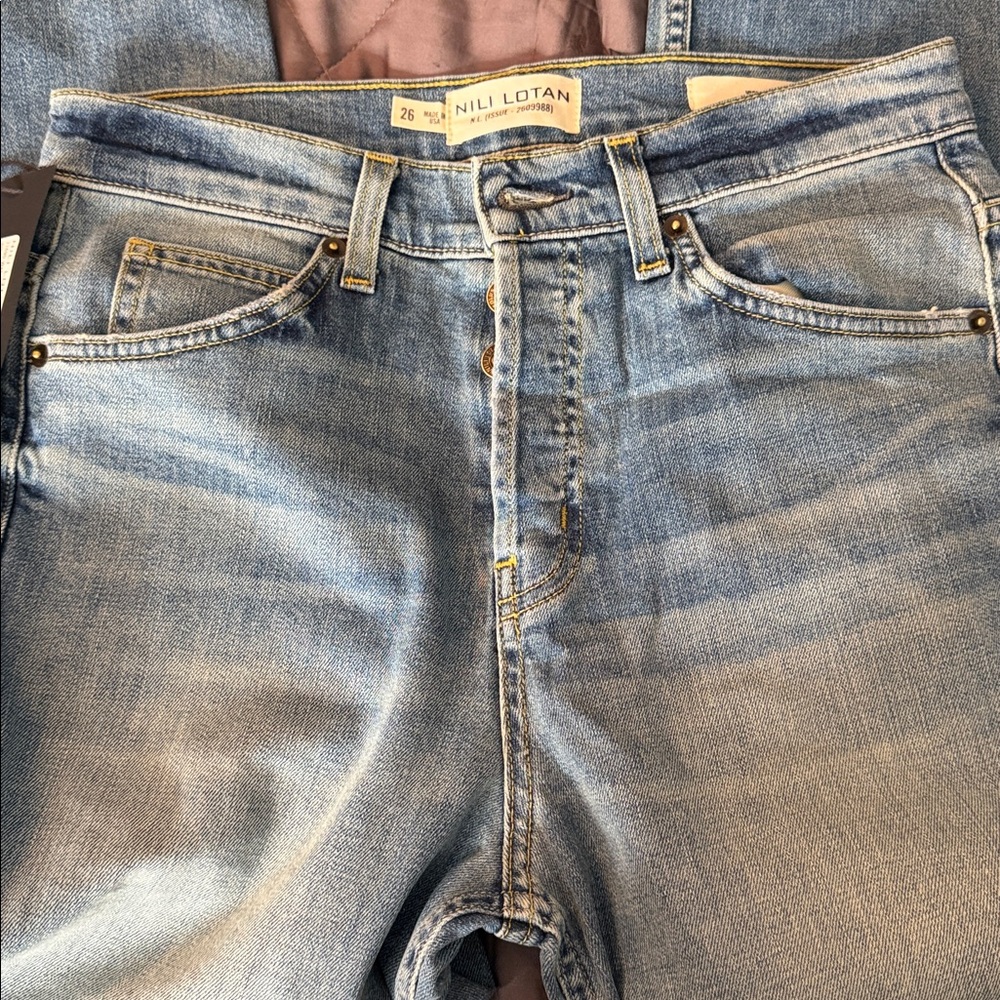 NILI LOTAN Violette Jean faded wash 26 NWT (OTR0034) - Picture 6 of 6
